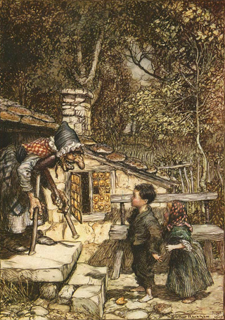Hansel and Gretel, ilustración de Arthur Rackham